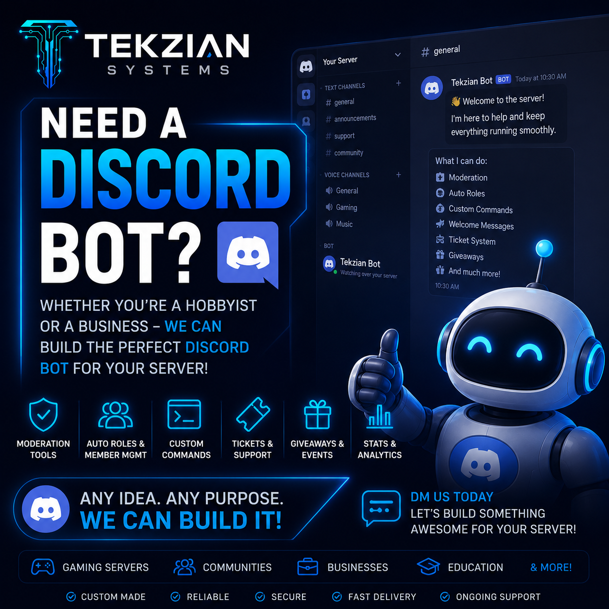Tekzian Discord bot visual