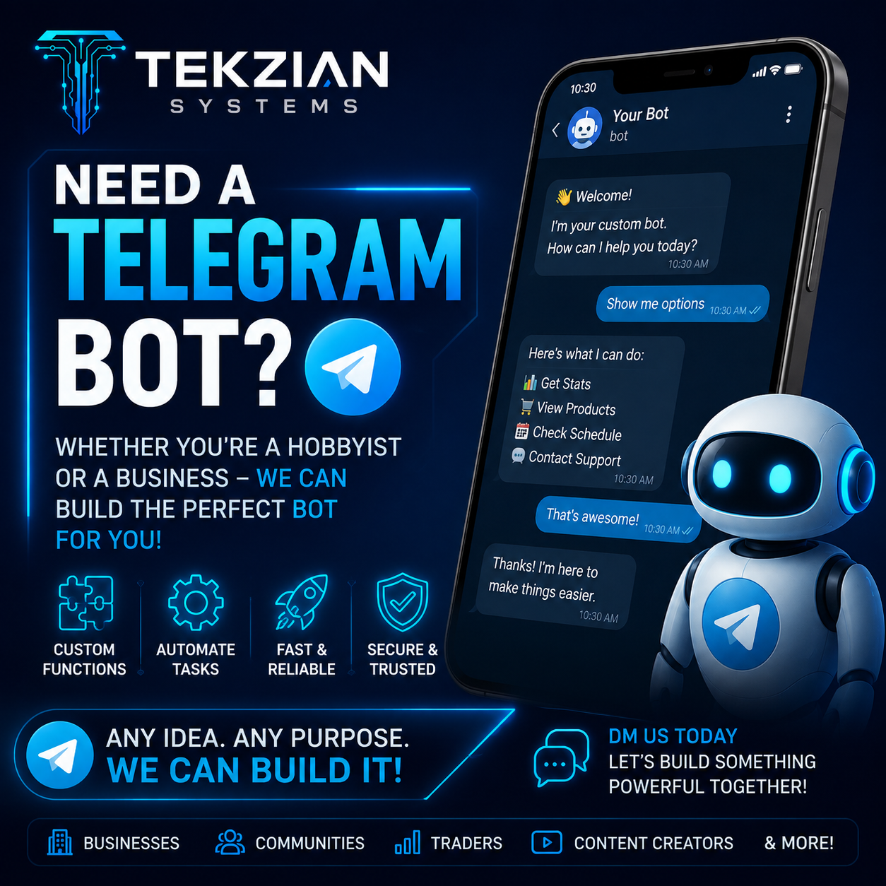 Tekzian Telegram bot visual
